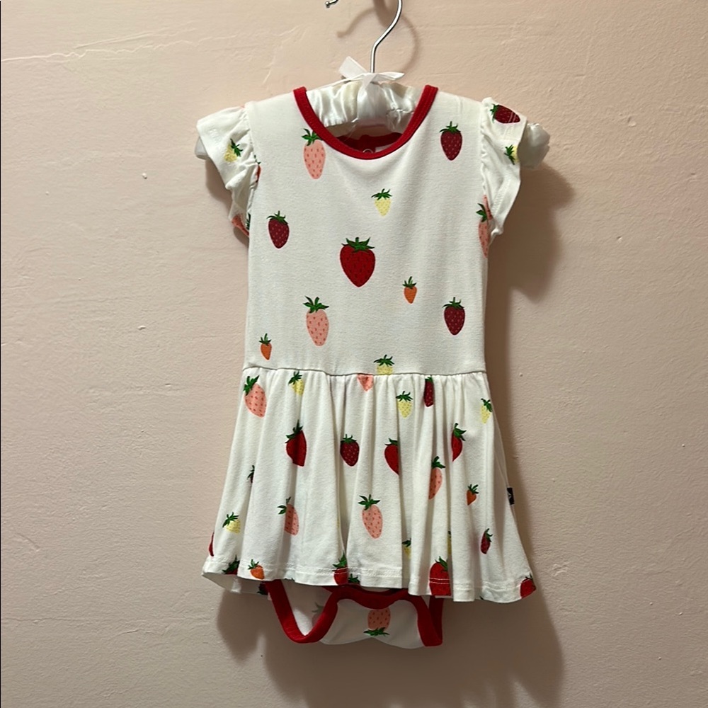 Kyte Baby Strawberry 🍓 Print Romper Dress 6-12